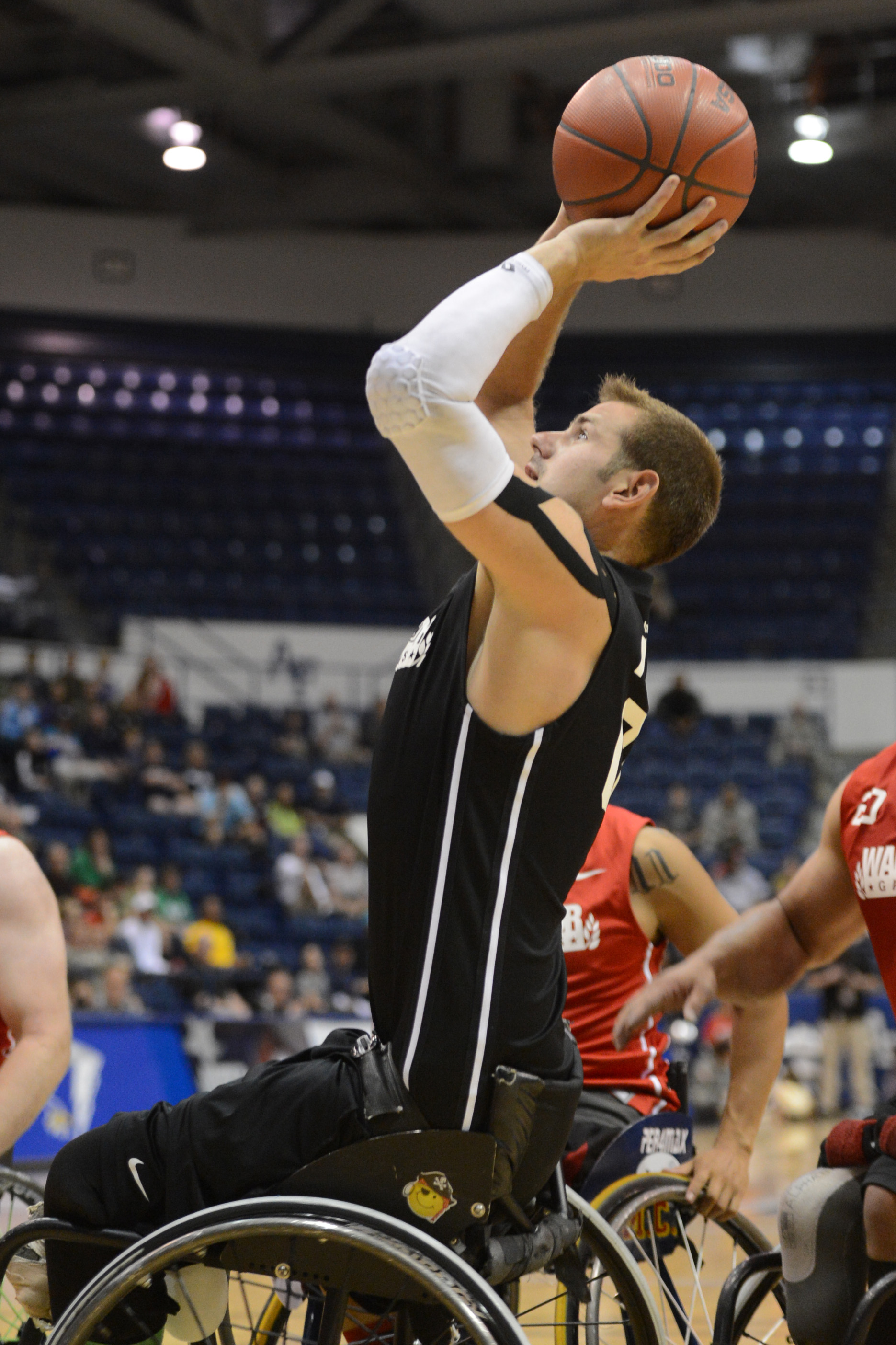 Army Veteran Blake Mcminn Takes A Shot During The Gold Medal