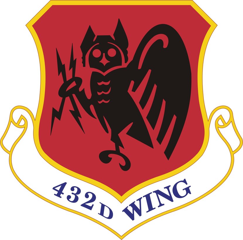 Emblem of the 432nd Wing, originally approved for the 432nd Tactical Reconnaissance Group on June 2, 1955.