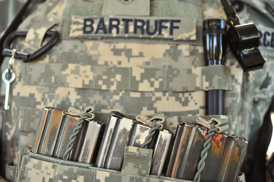 MINOT AIR FORCE BASE, N.D. -- The primary mission of the 5th Security Forces Squadron is to provide 24-hour law enforcement and security services for the 5th Bomb Wing and all tenant units assigned to the base. (U.S. Air Force photos/Senior Airman Brittany Y. Auld)