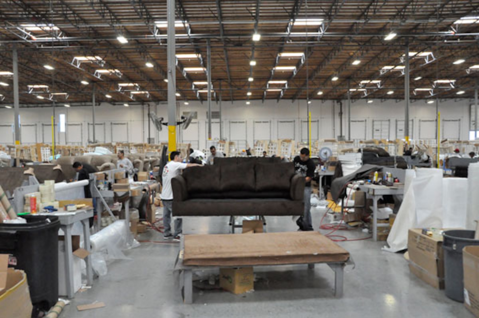 At the former George AFB in Victorville, Air Force collaboration with the local community enabled them to attract United Furniture Industries due to the ready-made facilities and pro-business atmosphere.