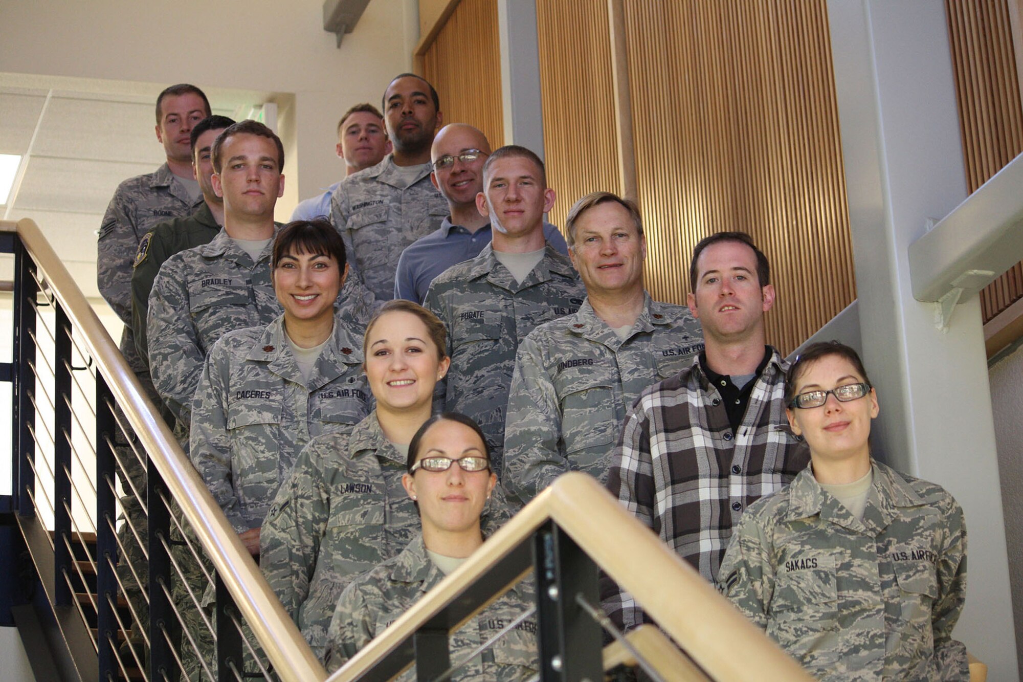 TRAVIS AIR FORCE BASE, Calif. -- Newcomers are welcomed during the April 2013 B-Flight. (U.S. Air Force photo / Senior Airman Cindy Alejandrez)