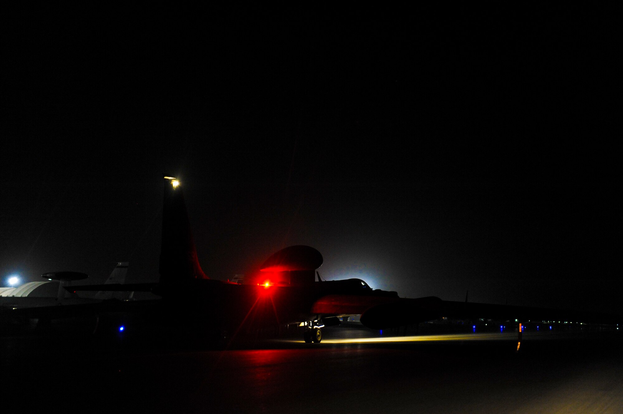 U.S. Air Force Maj. Patrick Hudson, 99th Expeditionary Reconnaissance Squadron U-2 pilot, accomplishes his pre-takeoff checks for his final combat sortie May 17, 2013, at an undisclosed location in Southwest Asia. Hudson is the 31st pilot in the U-2 program to reach 2,000 sortie flying hours and holds the fourth highest amount of hours for sorties in the U-2 program's 58 years of existence. The aircraft is a single-seat, high-altitude intelligence, surveillance, and reconnaissance aircraft which provides imagery and signals intelligence to Combatant Commanders. Hudson hails from Fayette, Miss., and is deployed from Beale Air Force Base, Calif. (U.S. Air Force photo by Staff Sgt. Joshua J. Garcia)