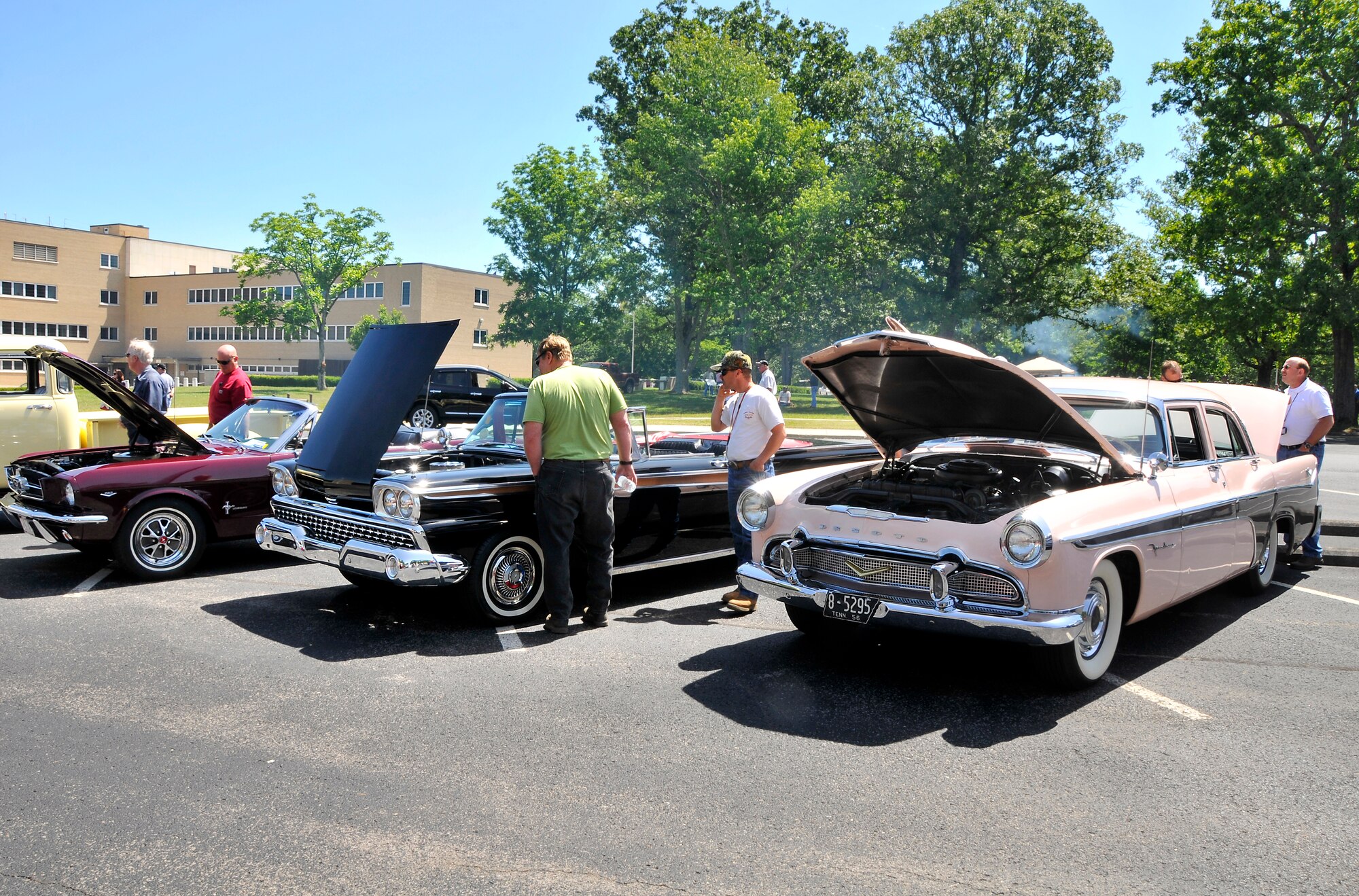 Employees brought cars from all generations to AEDC’s Cruise-In May 11, 2012. Employees walked through the parking lot by the Administration and Engineering Building talking with coworkers about their vehicles. (Photo by Jacqueline Cowan)