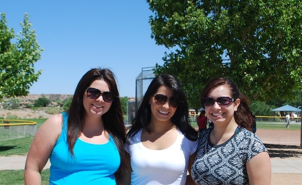 ALBUQUERQUE, N.M., --The Mann sisters, (l-r) Monika Sanchez, Michelle and Melissa, pose for a photo at the District's annual Organization Day, June 14, 2012.