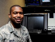 Airman 1st Class Michael Butler is the 71st Flying Training Wing April Airman of the Month at Vance Air Force Base, Okla. He is an air traffic controller with the 71st Operations Support Squadron. (U.S. Air Force photo/ Senior Airman Frank Casciotta)