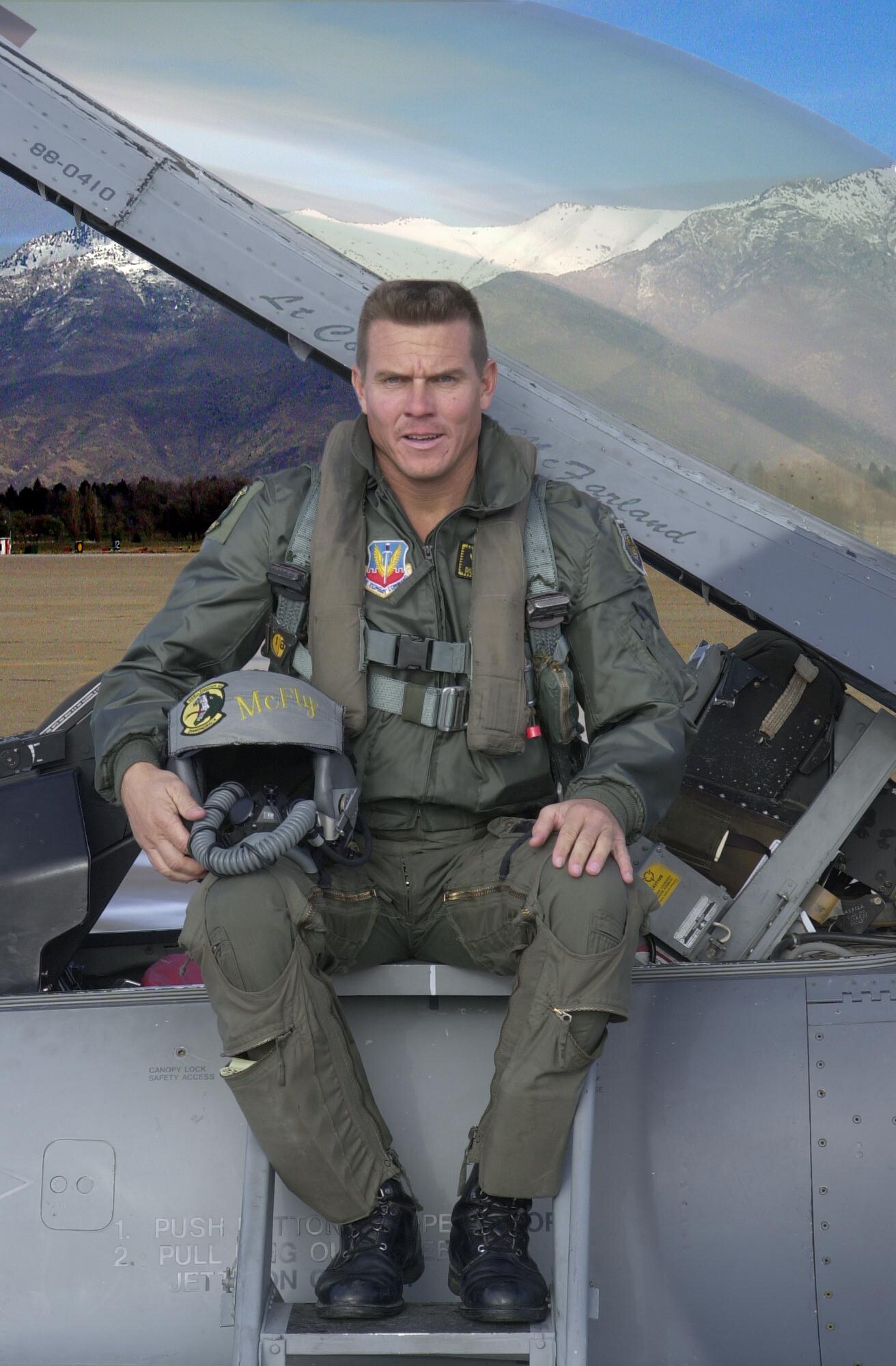 Lt. Col. Dillon “McFly” McFarland, 419th pilot, died in an F-16 crash at the Utah Test and Training Range in November 2002. (File photo)