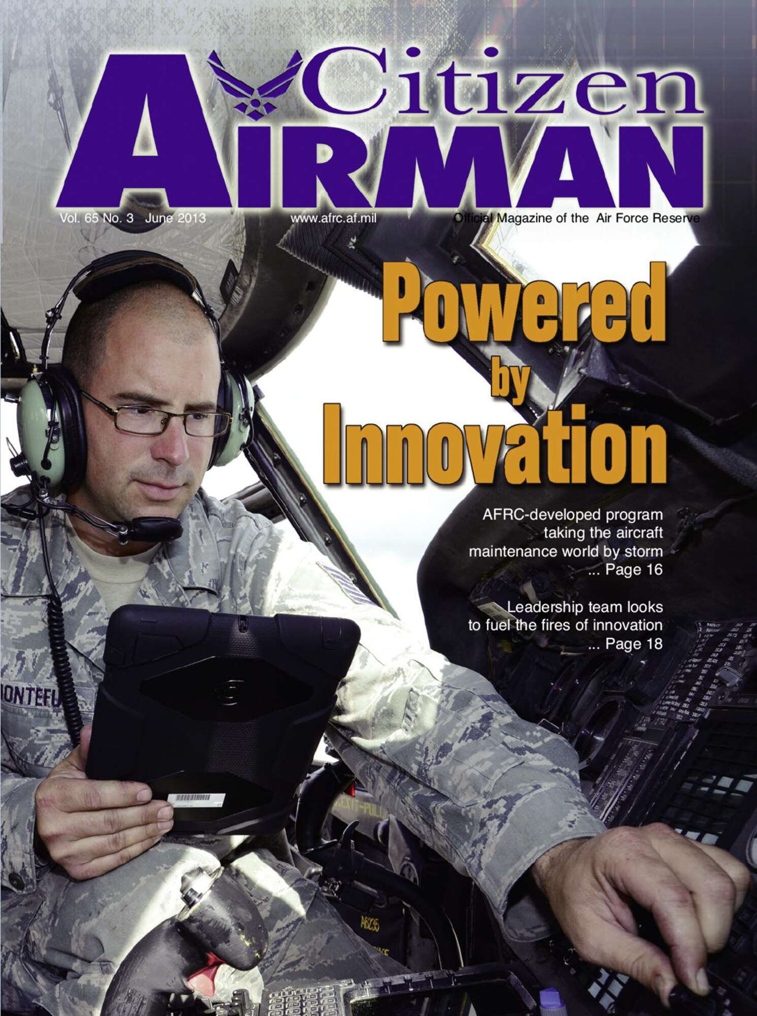 Tech. Sgt. Darren Montefu, an aircraft maintenance engineer with the 920th Rescue Wing at Patrick Air Force Base, Fla., performs a pre-flight inspection using a semi-rugged commercial mobile device as a technical data reader. Using these devices as opposed to hardcopy technical publications is part of Air Force Reserve Command's eTools Lite initiative. The tablets allow maintenance workers to easily navigate through more than 2,000 technical orders. For more on this initiative, see the stories that begin on Page 16. (2nd Lt. Leslie Forshaw)