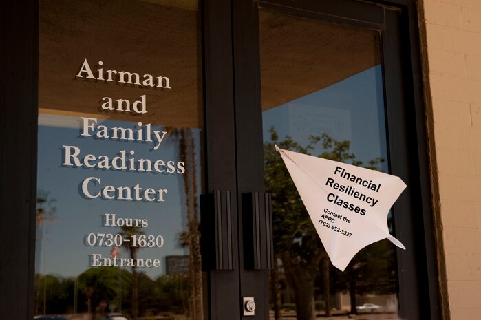 The Airman and Family Readiness Center at Nellis Air Force Base, Nev. conducts a large variety of financial classes monthly including basic budgeting, credit, debt management and purchasing a car. For more information about financial education classes contact the AFRC at (702) 652-3327. (U.S. Air Force Illustration by Senior Airman Daniel Hughes)