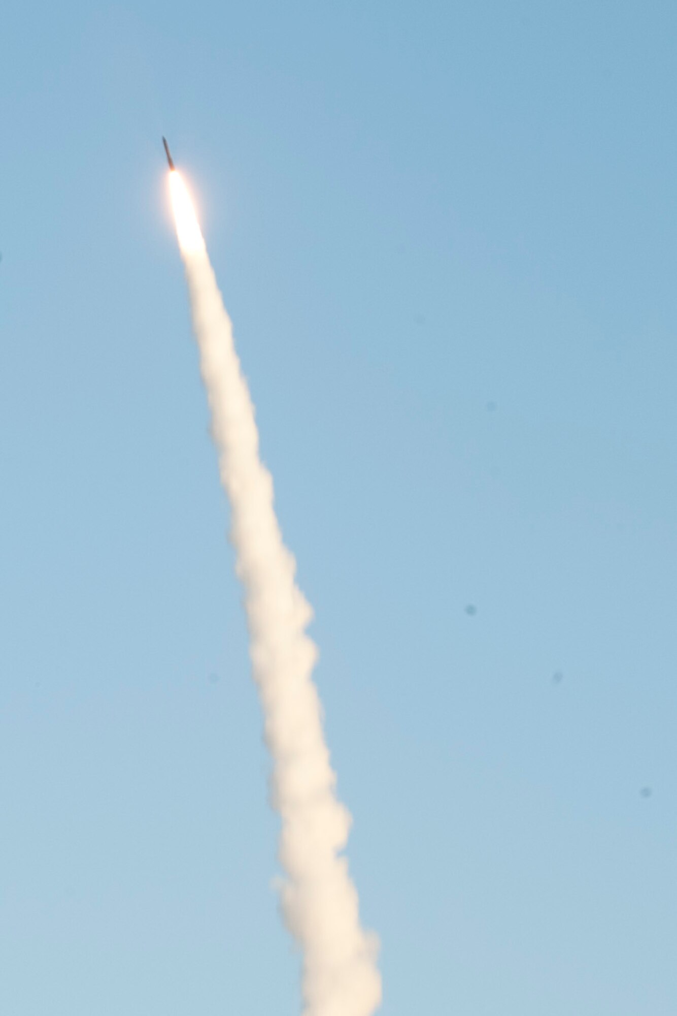 VANDENBERG AIR FORCE BASE, Calif.--An unarmed Minuteman III intercontinental ballistic missile was launched during an operational test at 6:27 a.m. here Wednesday from Launch Facility-4 on north Vandenberg. (U.S. Air Force photo/ Airman Yvonne Morales)