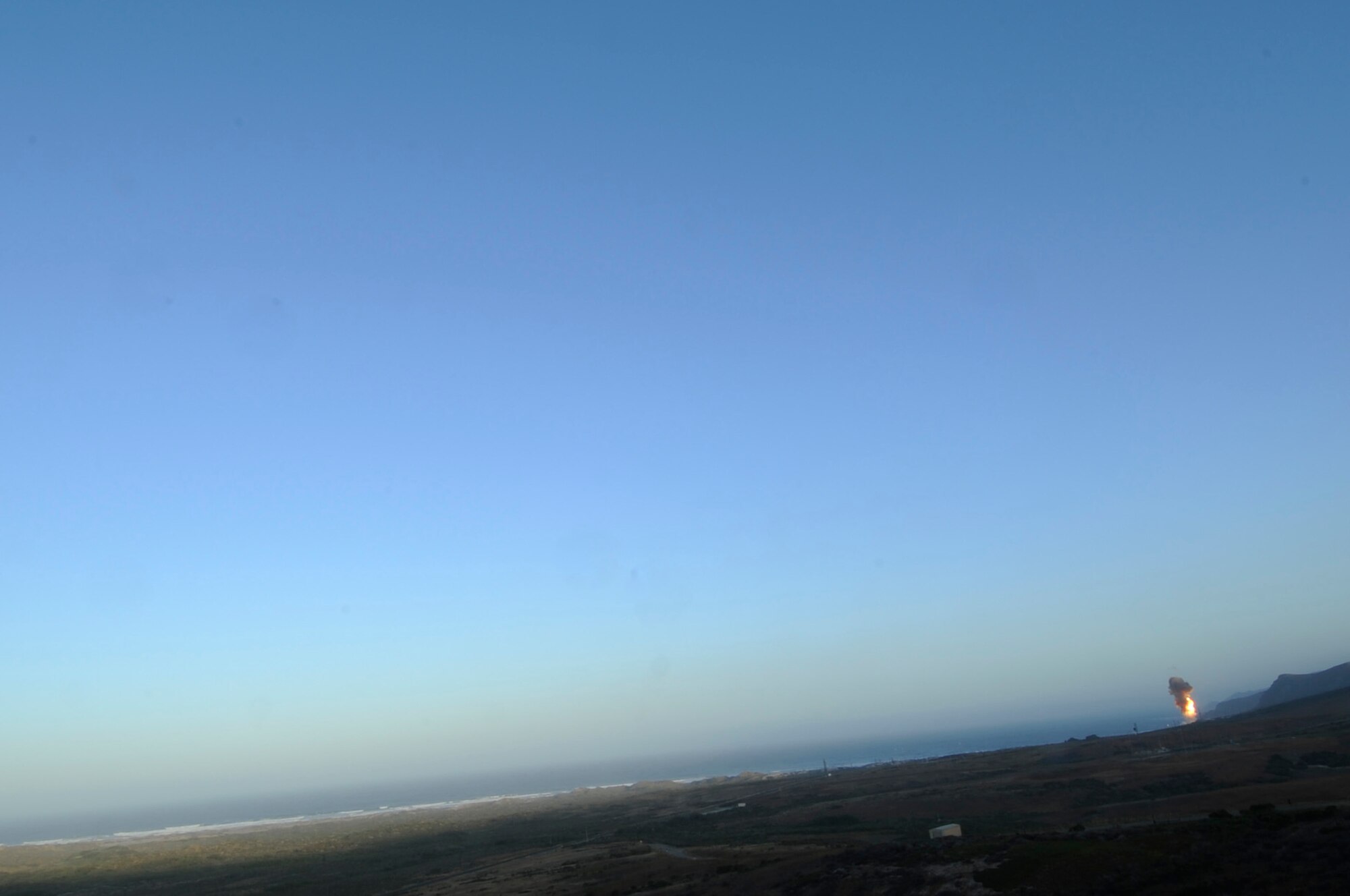 VANDENBERG AIR FORCE BASE, Calif.--An unarmed Minuteman III intercontinental ballistic missile was launched during an operational test at 6:27 a.m. here Wednesday from Launch Facility-4 on north Vandenberg. (U.S. Air Force photo/ Senior Airman Lael Huss)