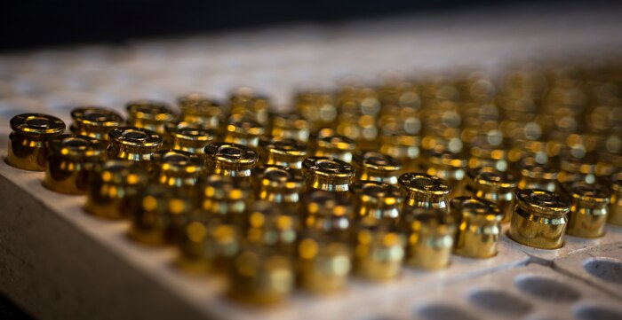 Service members, civilians, dependents and retirees from the base and local community use 9mm rounds during the Security Forces Shooting Competition May 15, 2013, at Joint Base Charleston – Air Base, S.C. In honor of National Police Week, JB Charleston held a Guns and Hoses competition, Military Working Dog demonstration and a Retreat Ceremony at the JB Charleston - Air Base flagpole. (U.S. Air Force photo/ Senior Airman Dennis Sloan)