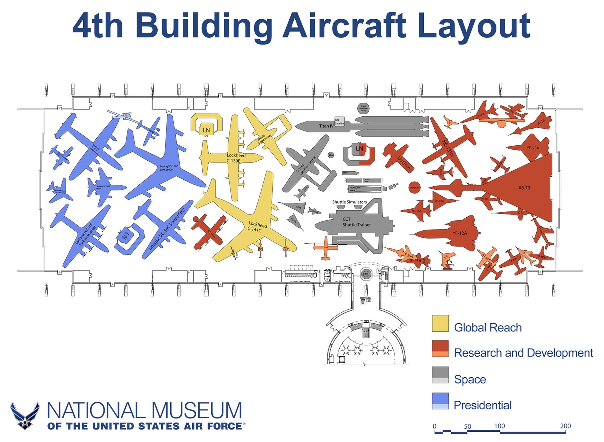 Artist rendering of the planned fourth building at the National Museum of the U.S. Air Force. The fourth building will house the Space, Presidential Aircraft, Research & Development and Global Reach Galleries. (Updated May 2013)