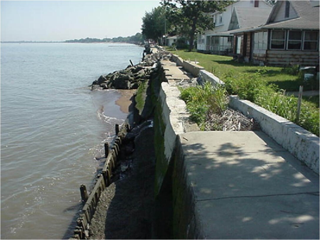 The Oakwood Beach, NJ project on the Delaware estuary proposes beachfill to help with erosion that has forced most Oakwood property owners to build some type of seawall protection. 
