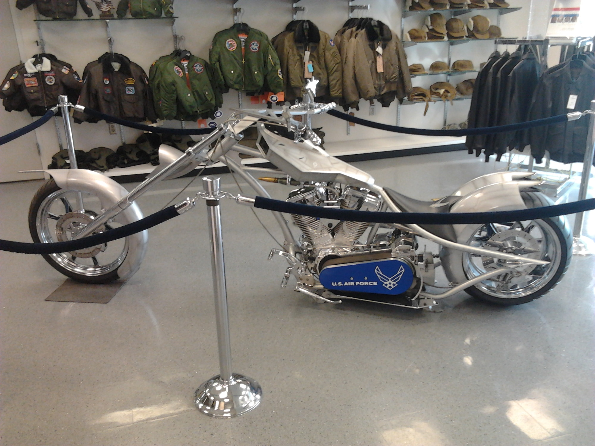 The Orange County Chopper on display at its new home at the National Museum of the U.S. Air Force at Wright-Patterson AFB, Ohio. (U.S. Air Force photo)