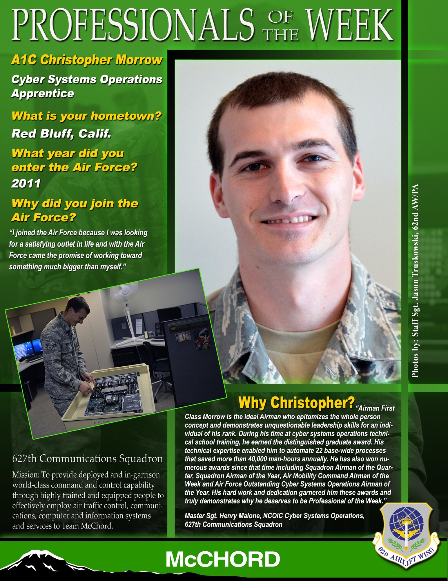 Airman 1st Class Christopher Morrow (U.S. Air Force graphic/Adamarie Lewis-Page) 
