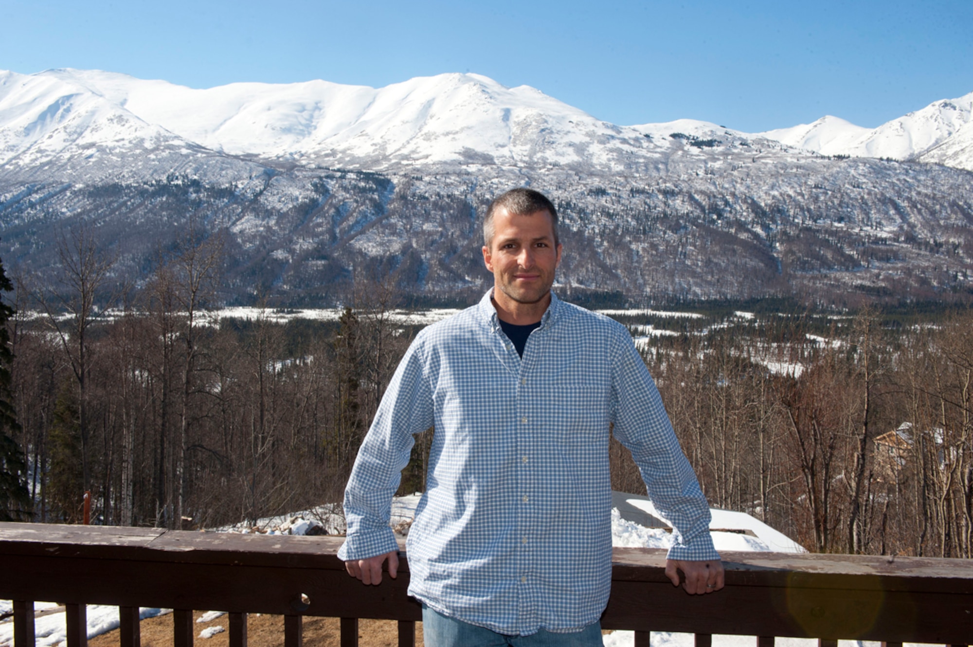 Dan Evans stands in his home in Eagle, River, Alaska Apr. 19. Evans is the director of the Mountain Chapel Hospitality House, dedicated to provided a home away from home from single military members and young families. Evans is a pastor working for Cadence International and alongside chaplains on Joint Base Elmendorf-Richardson, Alaska. Cadence International is a Christian ministry serving military and their families. (U.S. Air Force photo/Staff Sgt. Robert Barnett)
