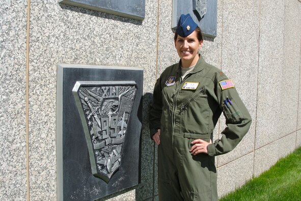 Maj. DeAnna Franks, a 1999 Academy graduate, will become the first reservist Air Officer Commanding here during a May 30 change of command ceremony. (courtesy photo)
