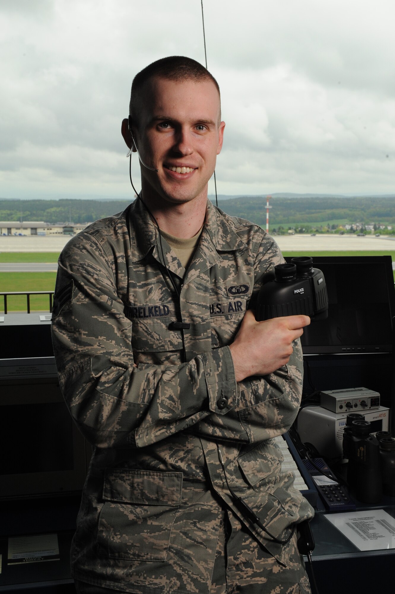 SPANGDAHLEM AIR BASE, Germany – U.S. Air Force Senior Airman Phillip Threlkeld, 52nd Operations Support Squadron air traffic control journeyman, is the Super Saber Performer for the week of May 23-29, 2013. (U.S. Air Force photo by Airman 1st Class Kyle Gese/Released)