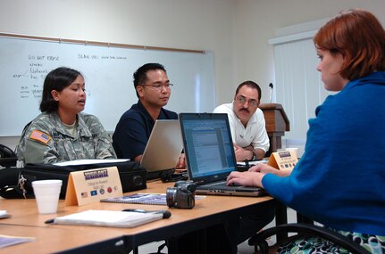 Working group representatives from local, federal, military and civilian agencies join in Vigilant Guard's initial, regional tabletop exercise at the Guam National Guard Barrigada Complex Sept. 12. Vigilant Guard Guam is a multiday, National Guard homeland defense series of exercises designed to enhance the Guam Guard and other agencies' capabilities and abilities to join in an emergency.