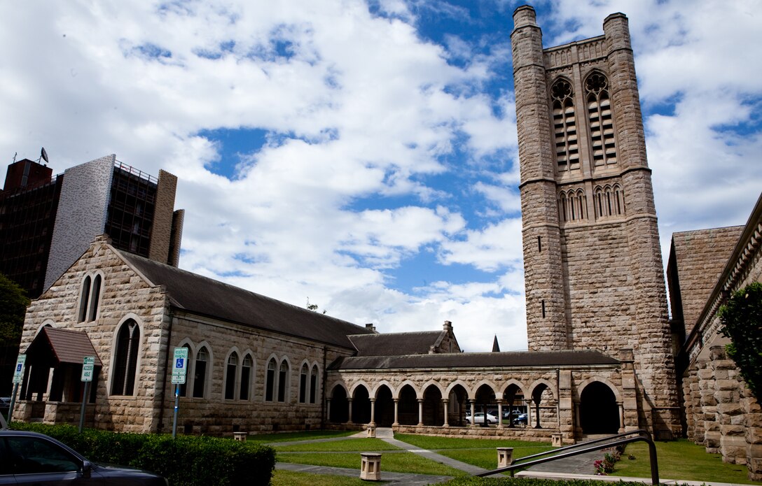 HONOLULU - The Cathedral of St. Andrew was completed in 1886 at the direction of Queen Emma, who dedicated the church to her late husband, King Kamehameha IV, who died on St. Andrew’s Day in 1863. (U.S. Marine Corps photo by Cpl. James A. Sauter) 
