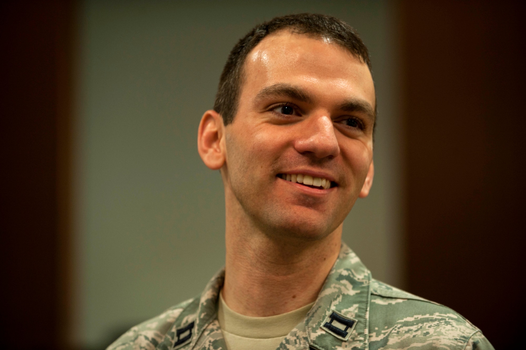 Capt. Dustin Kouba is a Special Victims Counsel attorney. The SVC provides independent legal representation through an assigned Air Force attorney to Airmen, who report they are the victims of sexual assault. (U.S. Air Force photo/Senior Airman Carlin Leslie)