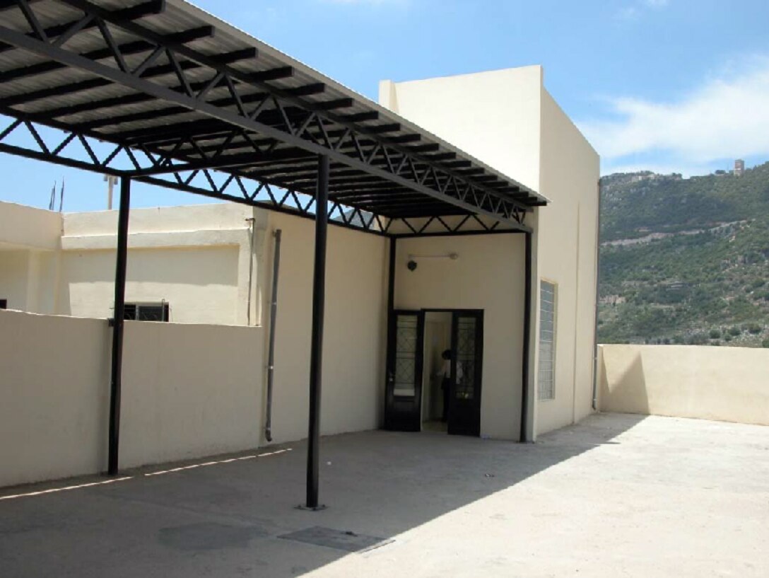 Renovation of the Almat School in Lebanon included construction of a new, more secure entrance area. Courtesy photo.
