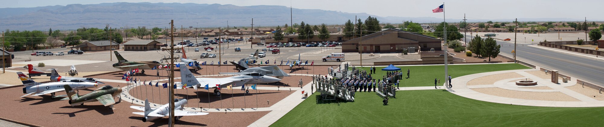 Members of Team Holloman pay tribute to fallen comrades during a Memorial Day ceremony at Holloman Air Force Base, N.M., May 23. Formerly known as Decoration Day, it originated after the American Civil War to commemorate the Union and Confederate soldiers who died in the Civil War. (U.S. Air Force photo by Senior Airman Joshua Turner/Released)