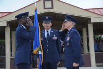 U.S. Air Force Gen. Edward A. Rice Jr., Air Education and Training Command commander, and Brig. Gen. Robert D. LaBrutta salute during the 502nd Air Base Wing and Joint Base San Antonio change of command ceremony May 29, 2013, at 9 a.m. at JBSA-Fort Sam Houston's MacArthur Parade Field. LaBrutta is the third commander of the 502nd ABW and JBSA, which provides installation support for JBSA-Fort Sam Houston, Lackland, Randolph and Camp Bullis.  JBSA is the largest joint base in the Department of Defense. His previous assignment was at U.S. Central Command, MacDill Air Force Base, Fla., where he was the director of  manpower and personnel. (U.S. Air Force Photo by Joel Martinez/Released)