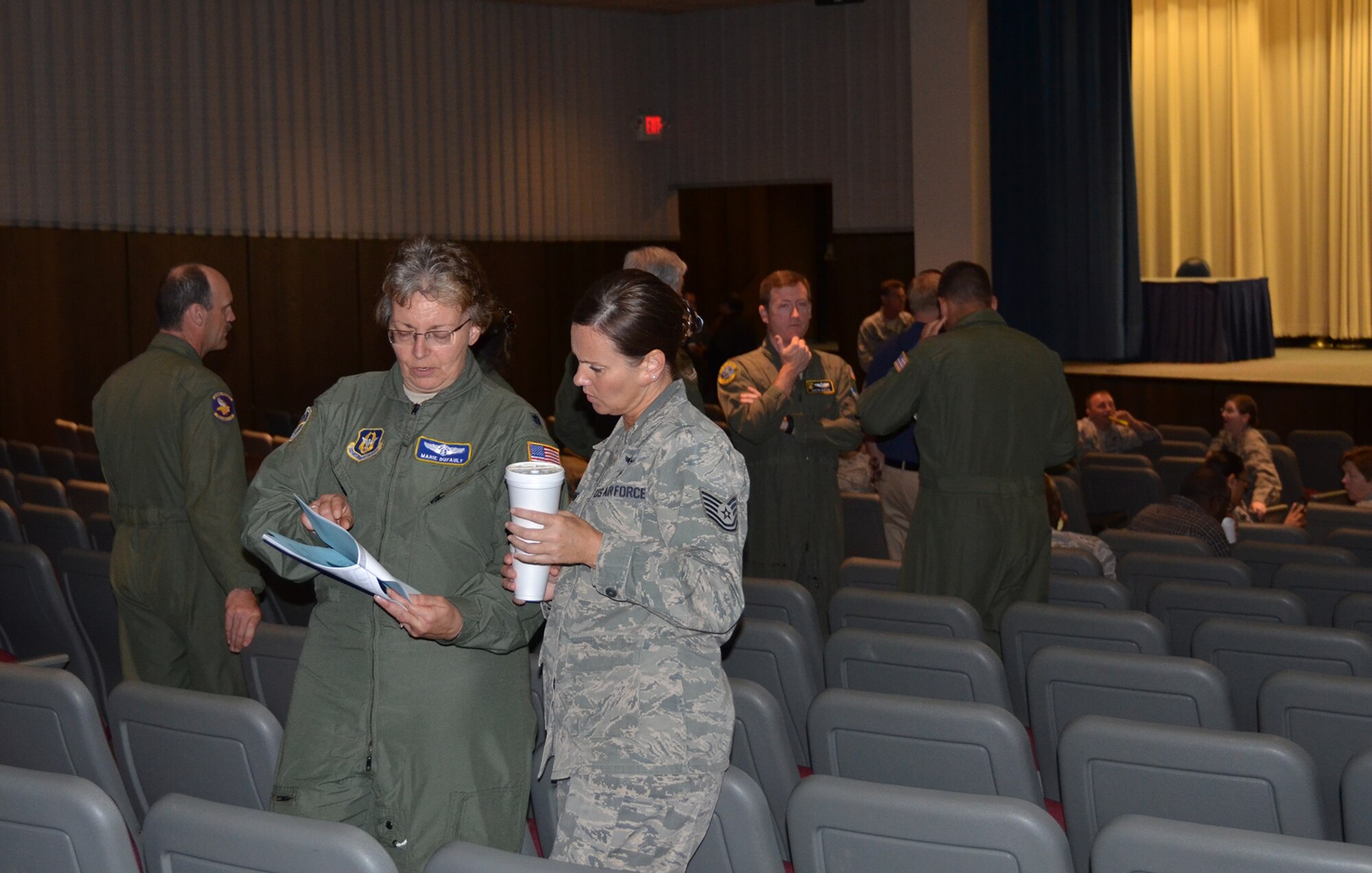 WRIGHT-PATTERSON AIR FORCE BASE, Ohio - The 445th Airlift Wing hosted more than 70 people from various Air Force Reserve Command bases participating in the AFRC FY 13 Fourth Quarter Airlift Allocations Planning Conference May 15 to 16. The conference, held at the National Museum of the United States Air Force, is held every quarter and allows various AFRC units to pick up missions supporting their home station or other AFRC units in need of airlift to various continental United States or overseas bases. Missions picked up at this conference will be added to the fourth quarter flying schedule. (U.S. Air Force photo/Stacy Vaughn)