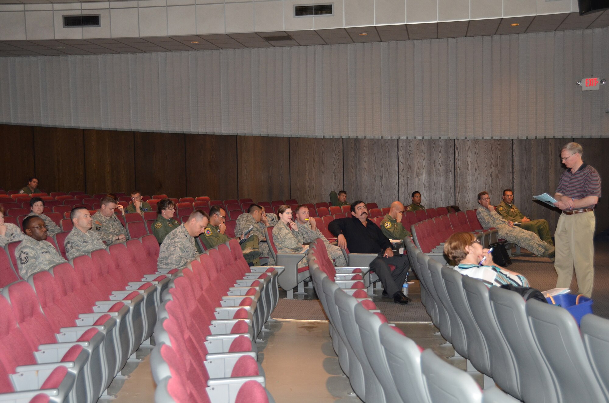 WRIGHT-PATTERSON AIR FORCE BASE, Ohio - The 445th Airlift Wing hosted more than 70 people from various Air Force Reserve Command bases participating in the AFRC FY 13 Fourth Quarter Airlift Allocations Planning Conference May 15 to 16. The conference, held at the National Museum of the United States Air Force, is held every quarter and allows various AFRC units to pick up missions supporting their home station or other AFRC units in need of airlift to various continental United States or overseas bases. Missions picked up at this conference will be added to the fourth quarter flying schedule. (U.S. Air Force photo/Stacy Vaughn)