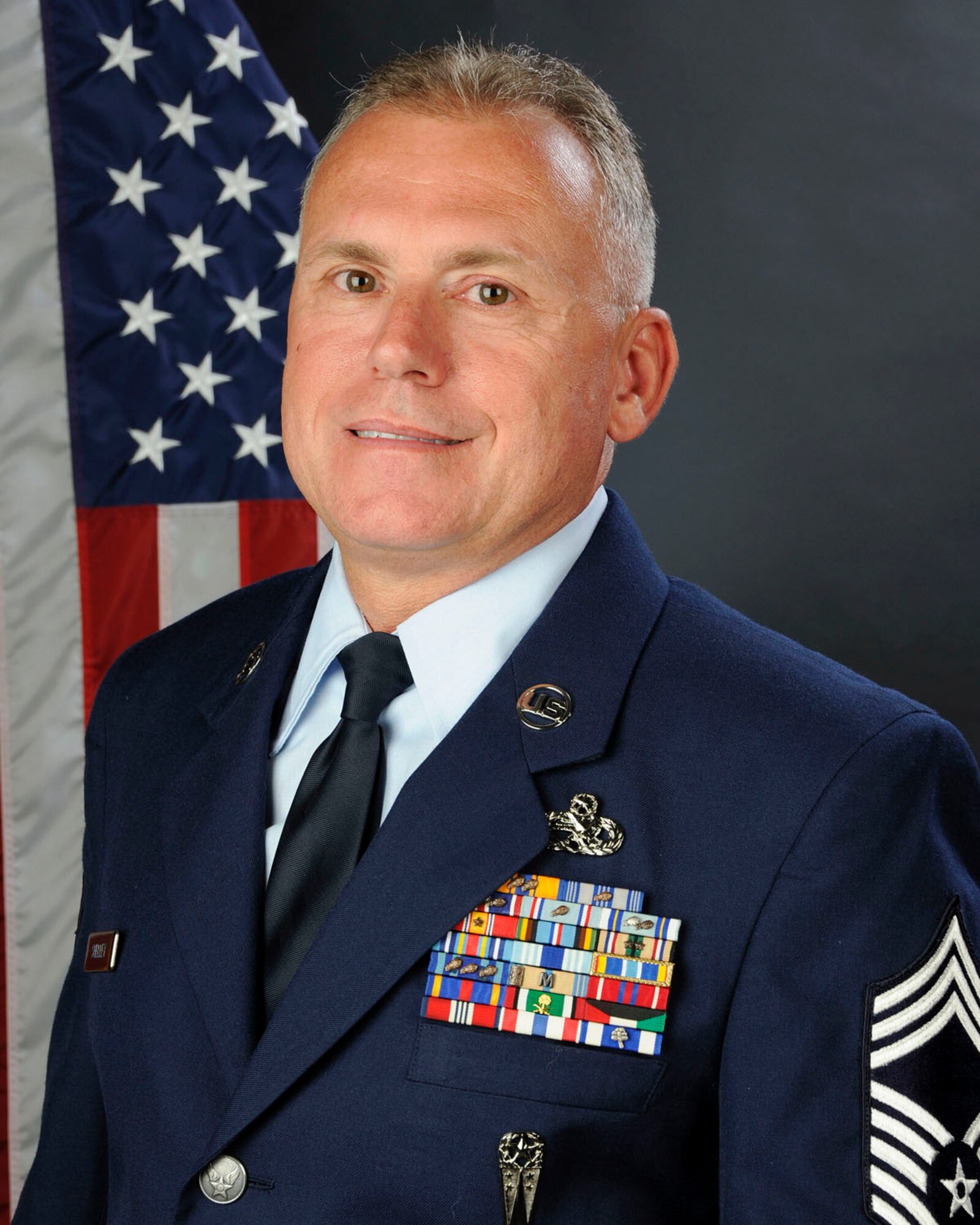 U.S. Air Force Chief Master Sgt. Daniel Shelley, with the 169th Aircraft Maintenance Squadron, South Carolina Air National Guard at McEntire Joint National Guard Base, S.C., poses for his portrait May 29, 2013.  (U.S. Air National Guard photo by Tech. Sgt. Caycee Watson/Released)