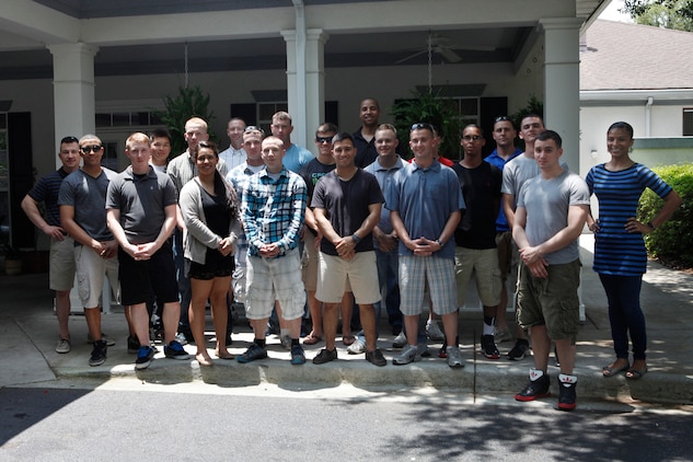 The Single Marine and Sailor Program visited the River Oaks assisted living community to provide residents a barbeque, May 23. Other volunteer opportunities can be found by contacting Afterburners aboard Fightertown at 228-7405. 