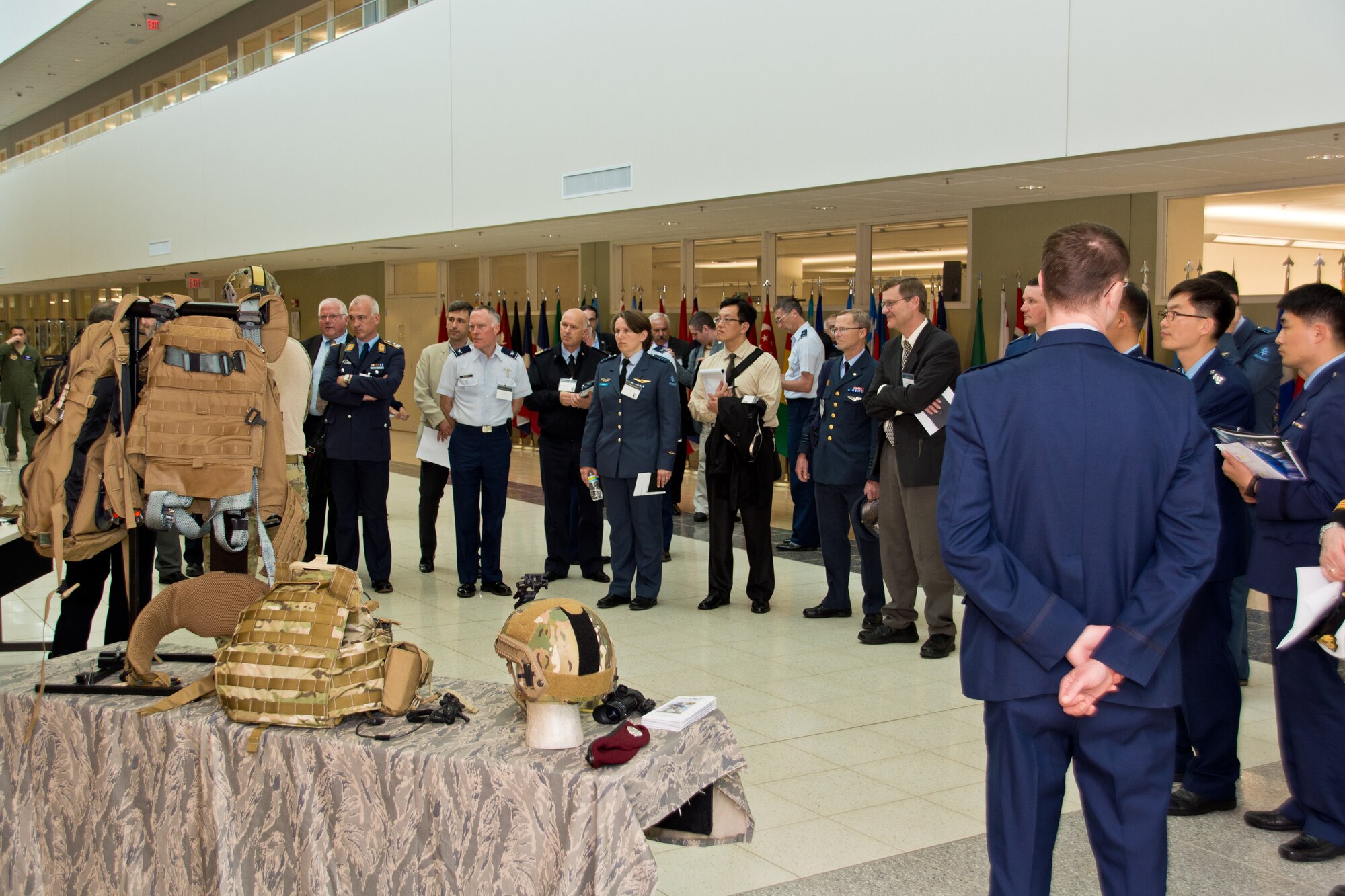 Human Performance Summit attendees listen to the Battlefield Air Targeting Man-Aided kNowledge presentation.  Photo credit: Mr. Rick Eldridge