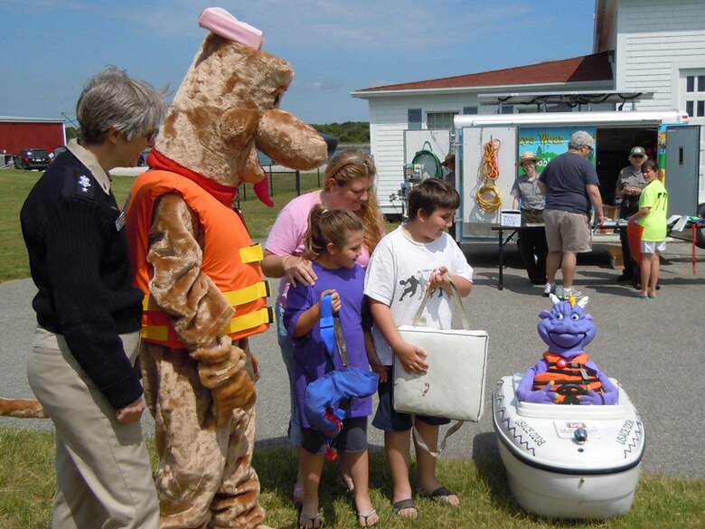 Bobber the Water Safety Dog makes an appearance at the annual Cape Cod Canal Water Safety Day in May.