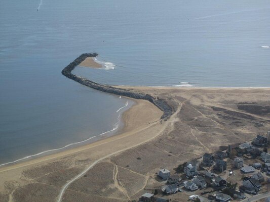 Phase one repair work on the South Jetty at Newburyport Harbor is completed, Newburyport, Mass.