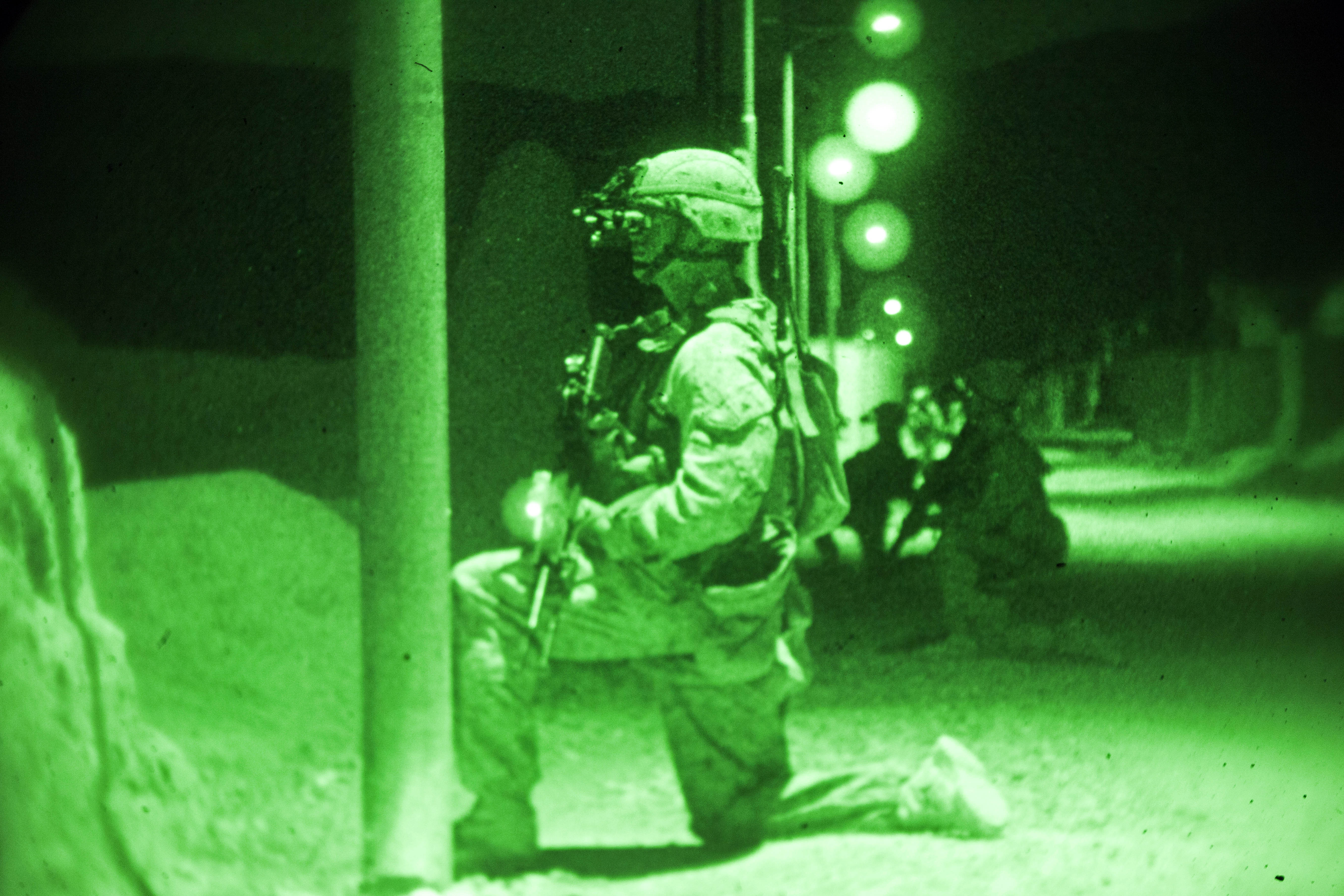 As Seen Through A Night Vision Device U S Marine Corps Cpl