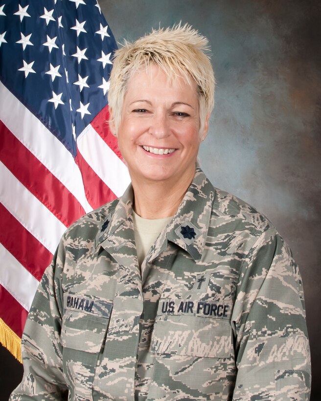 Chaplain (Lt. Col. ) Karis Graham joins the 914th Airlift Wing Chaplin Corps here, at the Niagara Falls Air Reserve Station. After leaving the U.S. Navy and becoming an Airman, Graham was a pastor stateside, went overseas and rose to the position of wing chaplain of the 501st Combat Support Wing in United Kingdom until 2006, when she left Active Duty to work on her Doctorate. During this time, she went into the Air Force Reserves and served as part of the Honor Guard at Arlington National Cemetery for the past several years until she transferred to the Niagara Falls ARS. (U.S. Air Force photo by Tech Sgt. Joseph McKee)