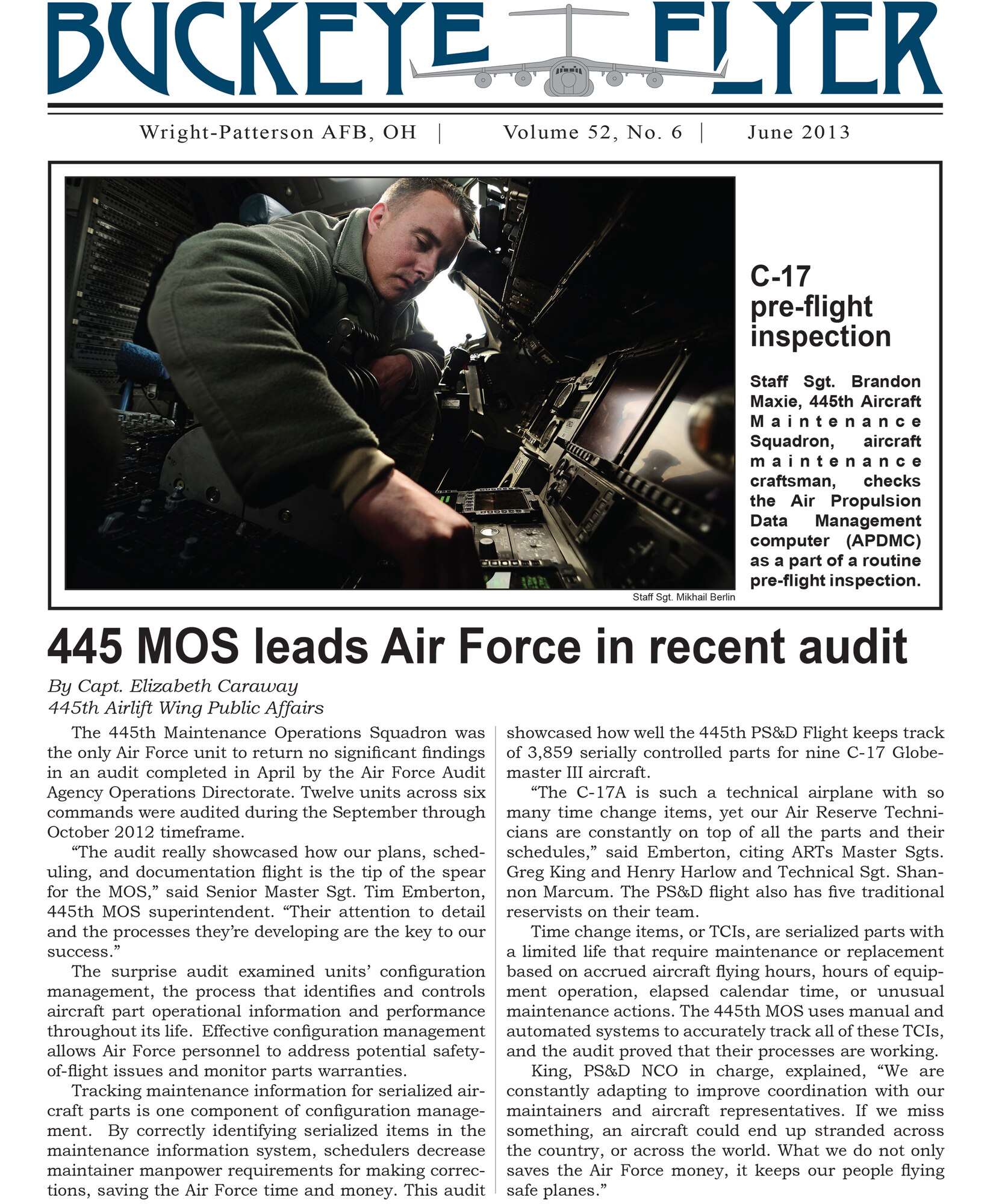 May issue of the Buckeye Flyer now available > 445th Airlift Wing