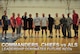 U.S. Air Force Col. Buck Elton, 27th Special Operations Wing commander, stands with fellow commanders and chiefs after several back-to-back volleyball games in the Fitness Center at Cannon Air Force Base, N.M., May 23, 2013. The Airman Leadership School students were defeated in all three games, putting up a decent fight but ultimately left humbled by their competitive counterparts. (U.S. Air Force photo/Senior Airman Alexxis Pons Abascal) 