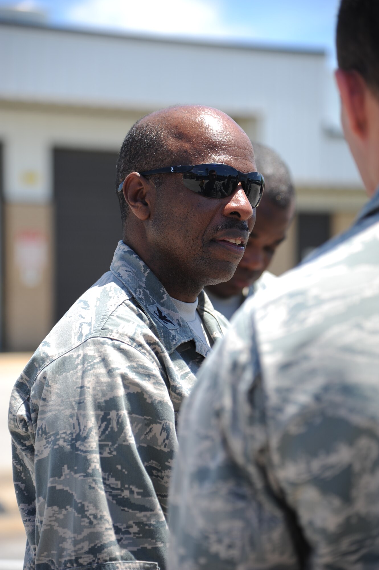 Col. Malcolm “TJ” Johnson, 2nd Air Force vice commander, toured the 81st Training Wing as part of his orientation to Keesler Air Force Base, Miss, May 28-29, 2013.  The two-day immersion tour was held to familiarize Johnson with the various squadrons and training missions throughout the base.  (U.S. Air Force photo by Kemberly Groue)