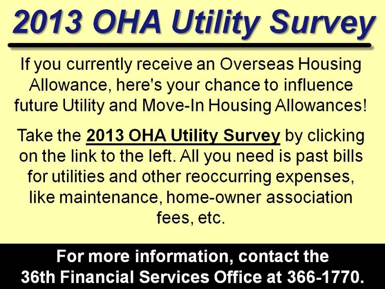 OHA Utility Survey