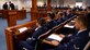 Airmen fill the 52nd Fighter Wing legal office courtroom during the "Got Consent?" training Oct. 24, 2013. "Got Consent?" is an interactive training session that allows first-term Airmen to participate as jurors in a sexual assault case. Legal office personnel broadcasted pre-recorded interviews from the plaintiff and defendant before the jury panel as part of the training’s program. 