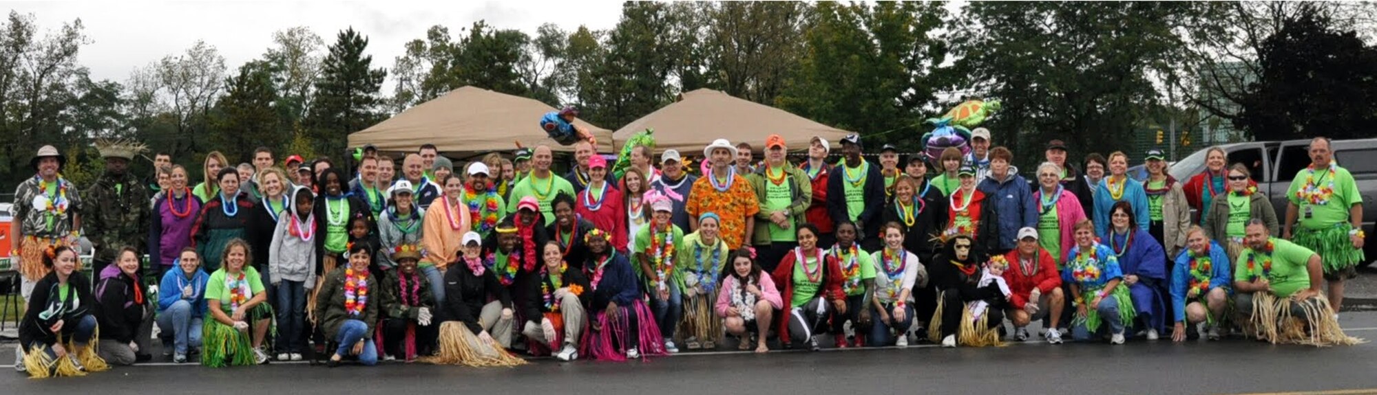 WRIGHT-PATTERSON AIR FORCE BASE, Ohio – Volunteers from across the 445th Airlift Wing manned a hydration station and cheered on runners participating in the U.S. Air Force Marathon Sept. 21, 2013. (U.S. Air Force photo/Rose Harris)