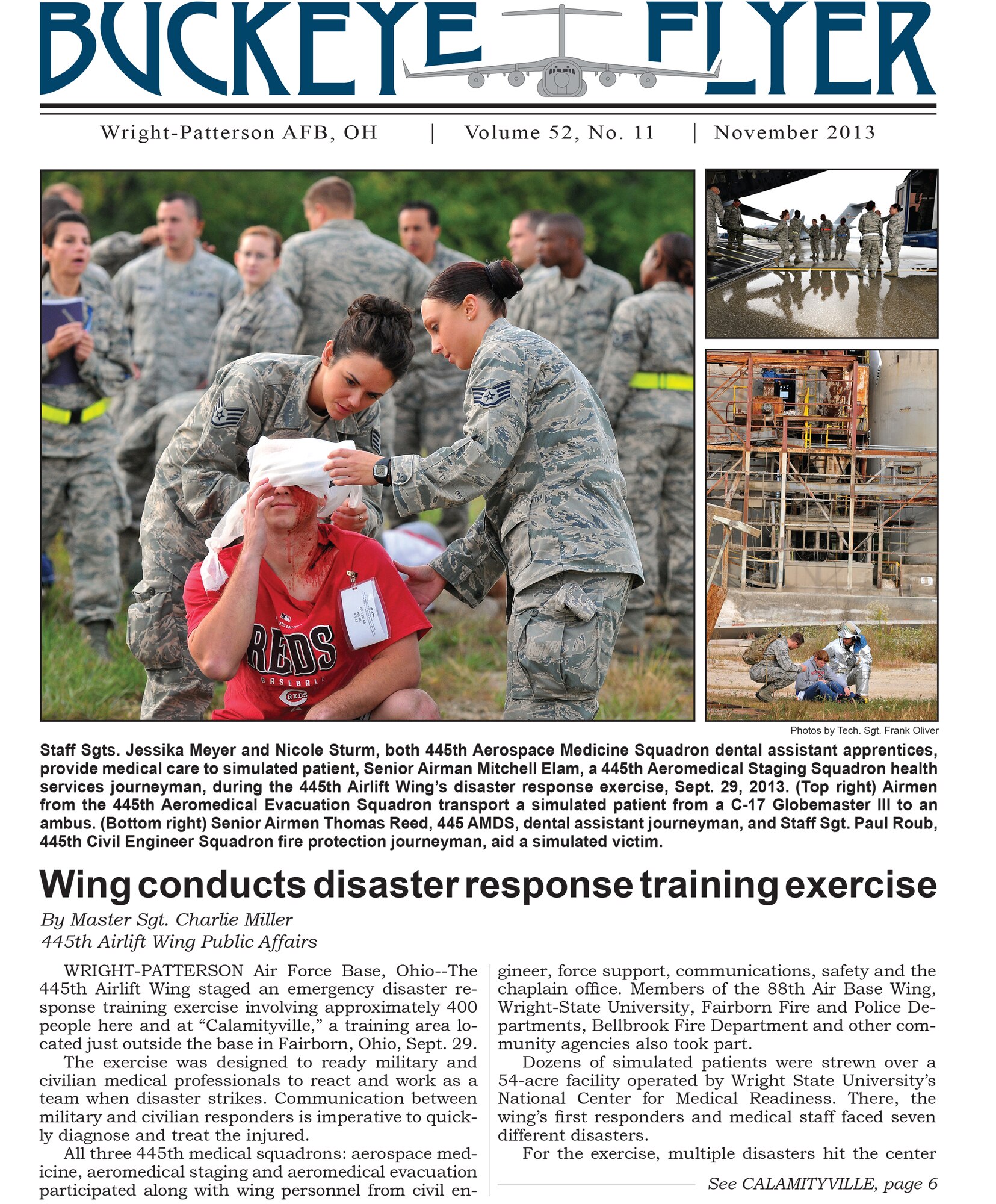 WRIGHT-PATTERSON AIR FORCE BASE, Ohio - The Buckeye Flyer is the official publication of the 445th Airlift Wing and includes eight pages of stories, photos and features. (U.S. Air Force photo) 
