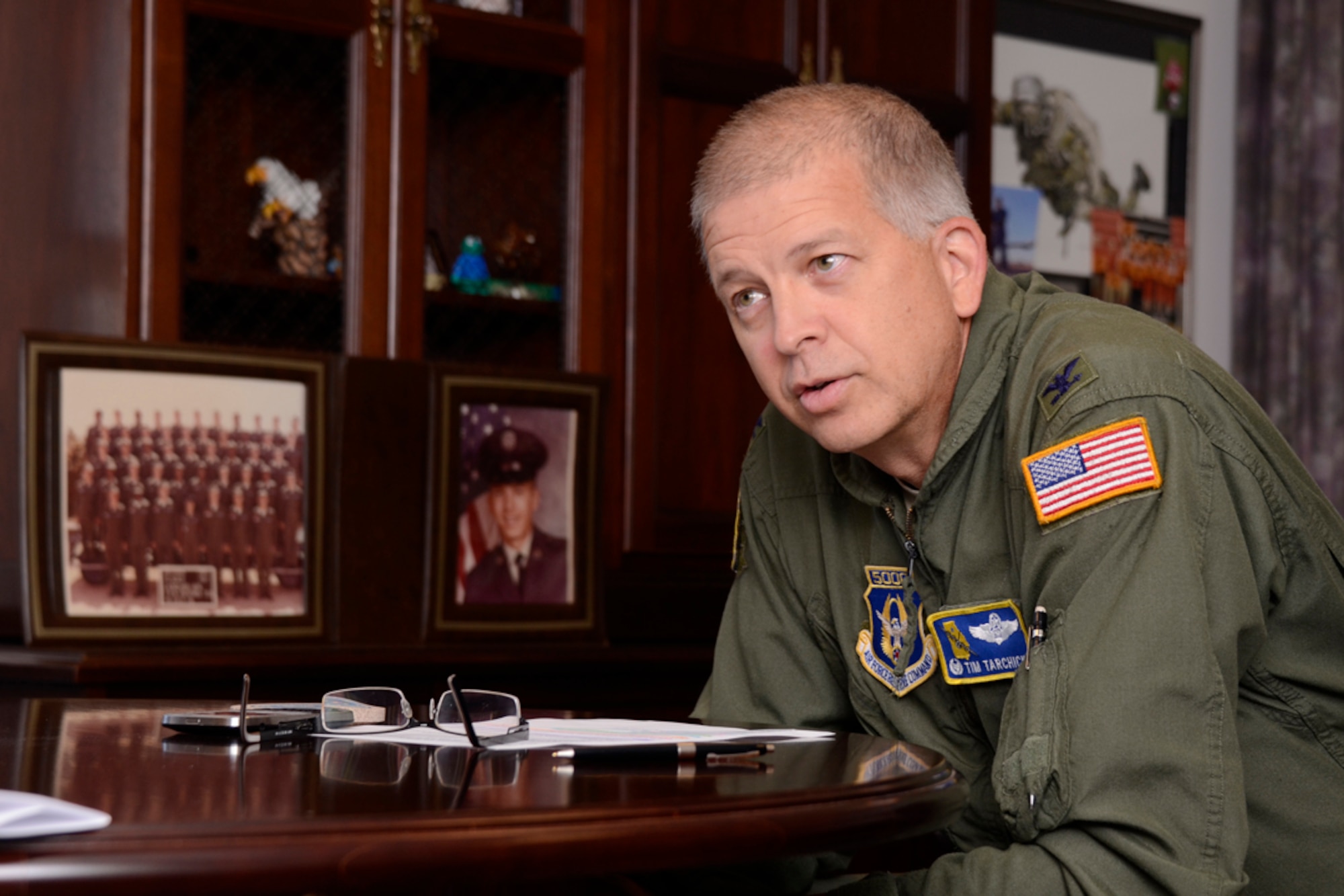 Col. Tim Tarchick, 94th Airlift Wing commander will retire on Oct. 31, 2013 after over 35 years of military service. He will turn the wing over to Col. Brett Clark, former 908th AW commander, Maxwell Air Force Base, Ala. (U.S.Air Force photo/Don Peek)