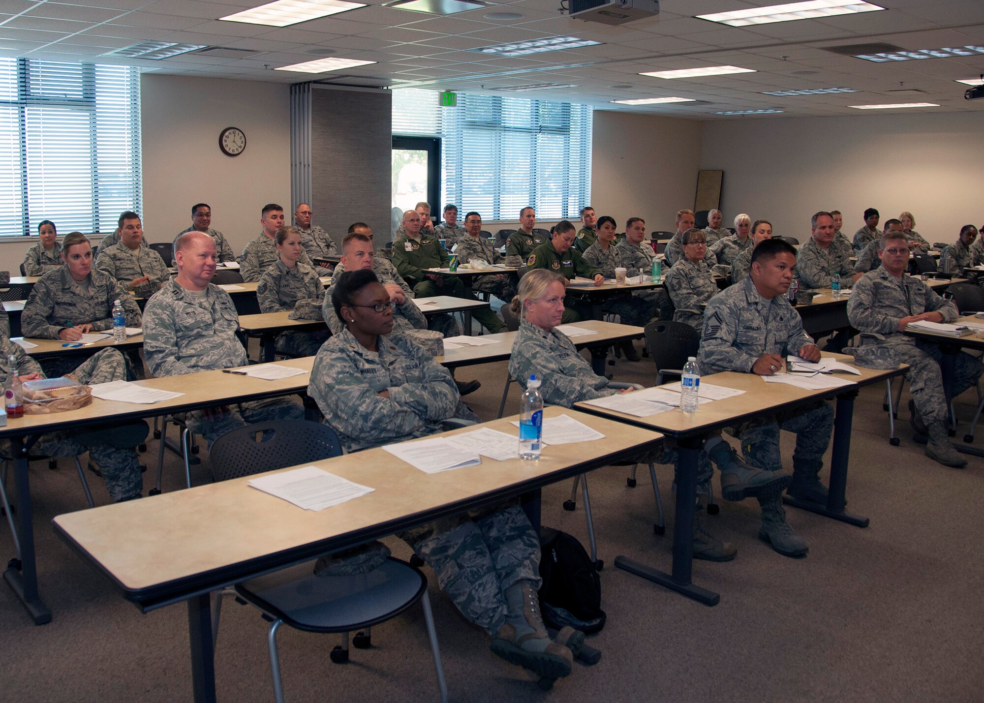 TRAVIS AIR FORCE BASE, Calif. -- The Crucible, sponsored by Col. Patrick Williams, 349th vice commander, is designed to enhance Airmen’s knowledge of leadership decisions, challenges, and responsibilities. (U.S. Air Force photo/Senior Master Sgt. Robert Wade) 