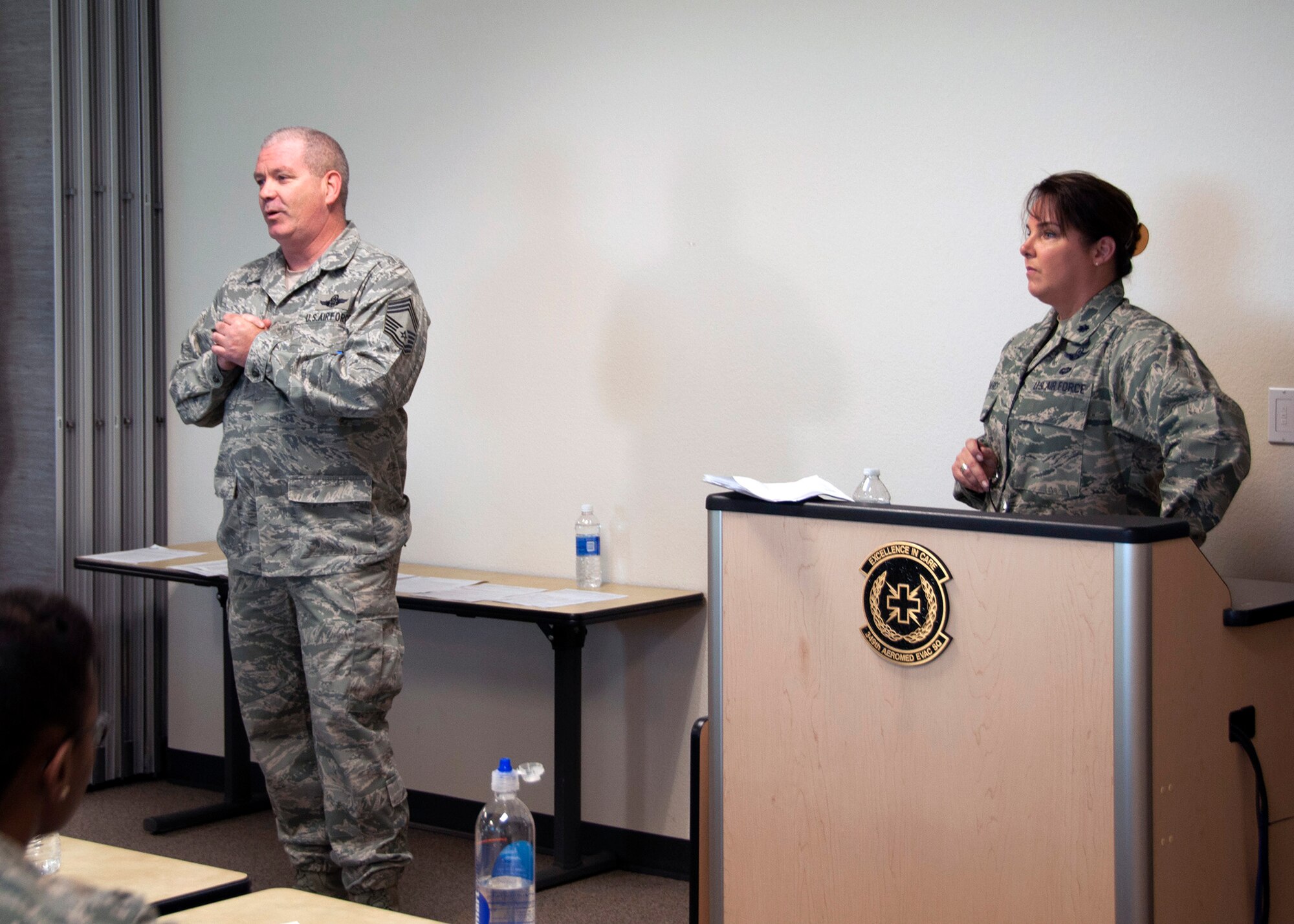 TRAVIS AIR FORCE BASE, Calif. -- The Crucible, sponsored by Col. Patrick Williams, 349th vice commander, is designed to enhance Airmen’s knowledge of leadership decisions, challenges, and responsibilities. (U.S. Air Force photo/Senior Master Sgt. Robert Wade) 