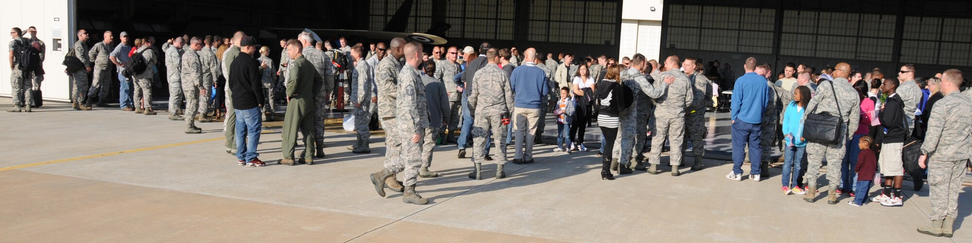 After nearly a six-month deployment to Kadena Air Base, Japan, more than  200 Airmen from 192D Fighter Wing, Virginia Air National Guard and the 27th Fighter Squadron outfitted with the F-22 Raptor, were assigned to the U.S. Pacific Command as part of a Theater Security Package rotation.  TSP deployments provide stability and security while allowing units to integrate with U.S. and Japanese forces. (U.S. Air National Guard photo by Master Sgt. Carlos J. Claudio/Released)