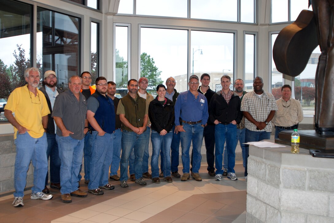 Team members meet in Memphis before beginning Mississippi River bed sampling venture.