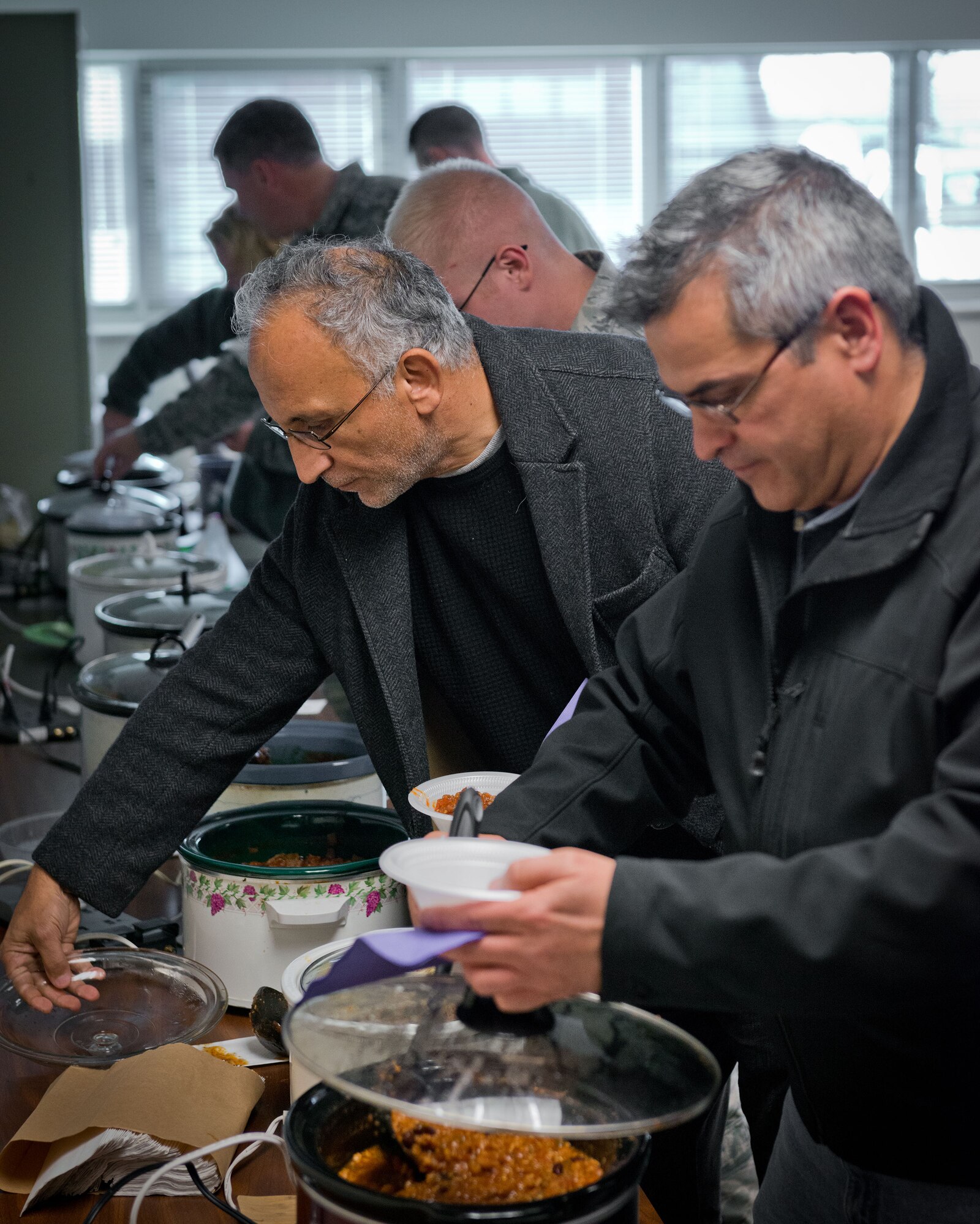 The 934th Airlift Wing hosts a chili cook off contest to benefit the Combined Federal Campaign fund Friday.  The event raised over $200 for registered charities within the program.  (U.S. Air Force photo/Keith Langsdorf)